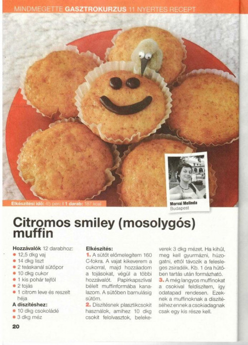 Citromos mosolygós muffin 